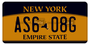 AS608G  license plate in NY