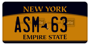 ASM63  license plate in NY