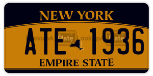 ATE1936  license plate in NY