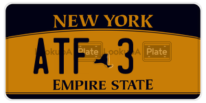 ATF3 license plate in New York