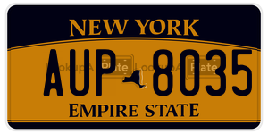 AUP8035  license plate in NY