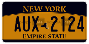 AUX2124  license plate in NY