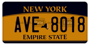 AVE8018  license plate in NY