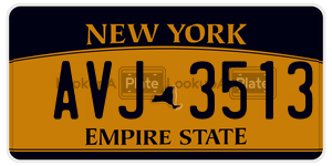 AVJ3513  license plate in NY