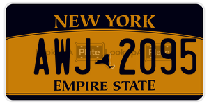 AWJ2095  license plate in NY