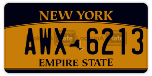 AWX6213  license plate in NY