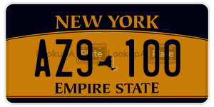 AZ9100  license plate in NY
