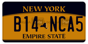 B14NCA5  license plate in NY