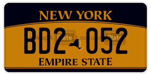 BD2052  license plate in NY