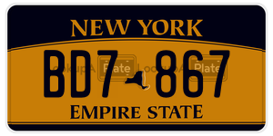 BD7867  license plate in NY