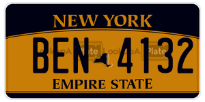BEN4132  license plate in NY