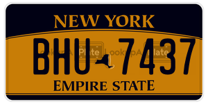 BHU7437  license plate in NY