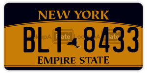 BL18433  license plate in NY