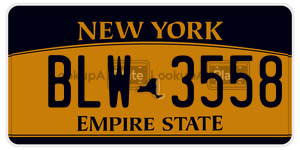 BLW3558  license plate in NY