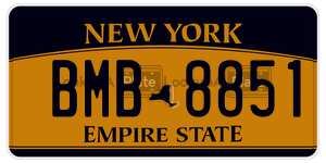 BMB8851  license plate in NY