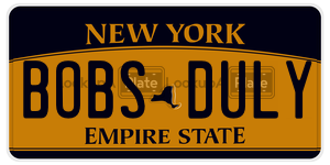 BOBSDULY  license plate in NY