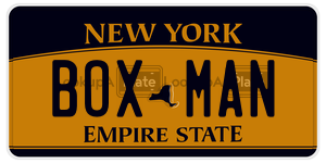 BOXMAN  license plate in NY