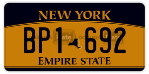 BP1692  license plate in NY