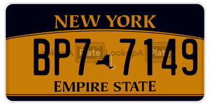 BP77149  license plate in NY