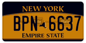 BPN6637  license plate in NY