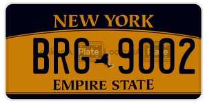 BRG9002 license plate in New York