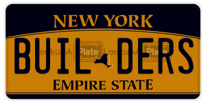 BUILDERS  license plate in NY
