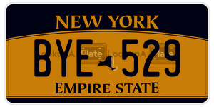 BYE529  license plate in NY