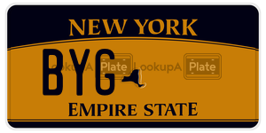 BYG  license plate in NY