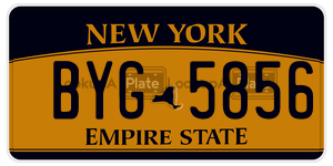 BYG5856  license plate in NY