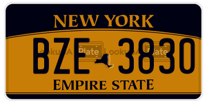 BZE3830  license plate in NY