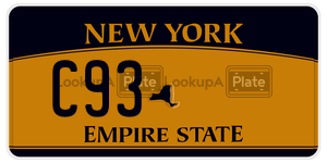 C93  license plate in NY