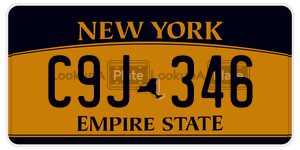 C9J346 license plate in New York
