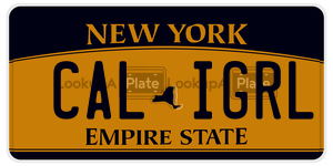 CALIGRL  license plate in NY