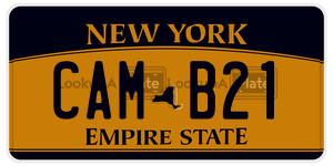 CAMB21 license plate in New York