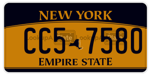 CC57580  license plate in NY