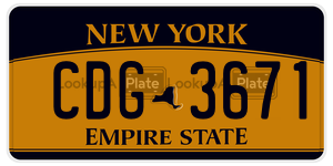 CDG3671  license plate in NY