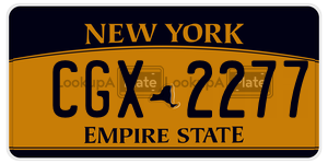 CGX2277  license plate in NY