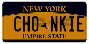 CHONKIE license plate in New York