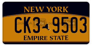 CK39503 license plate in New York