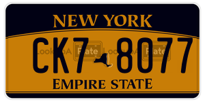 CK78077 license plate in New York