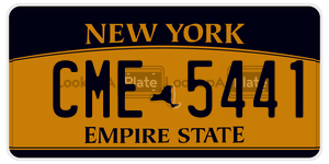 CME5441  license plate in NY