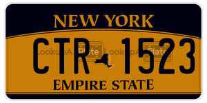 CTR1523  license plate in NY