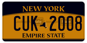 CUK2008  license plate in NY