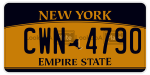 CWN4790  license plate in NY