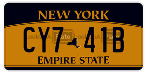 CY741B  license plate in NY