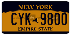 CYK9800 license plate in New York