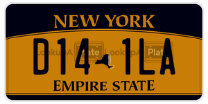 D141LA  license plate in NY