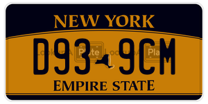 D939CM  license plate in NY