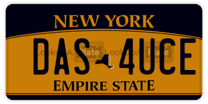 DAS4UCE  license plate in NY