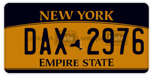 DAX2976  license plate in NY